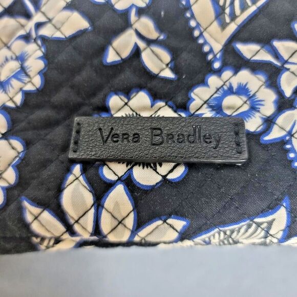 Vera Bradley Shoulder Bag Snow Lotus Hadley On the Go Satchel Retired - Picture 5 of 8